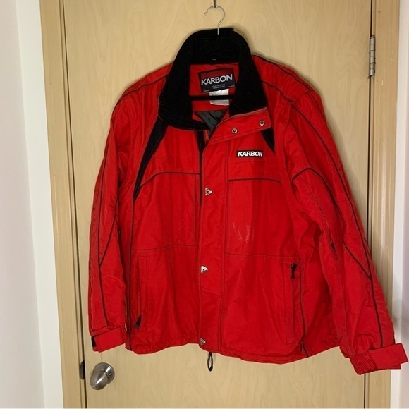 Men's Karbon Red Ski Snowboard Jacket Extra Large - Picture 1 of 12